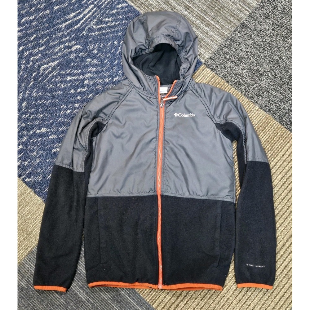 Columbia Youth Boy's Gray & Black Lightweight Jacket Size L